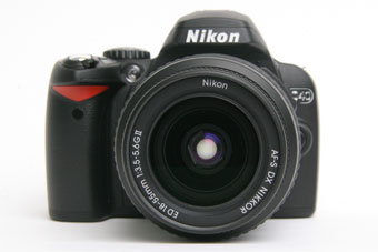 nikon d40 front view